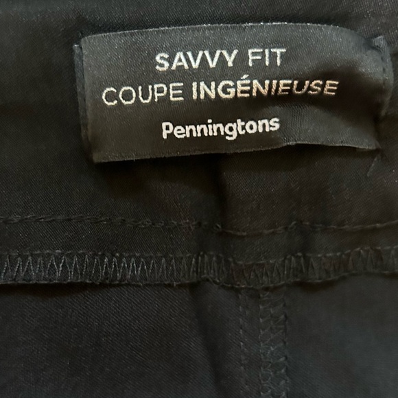 Penningtons Savvy Fit Black Stretch Pencil Skirt. Burnout velvet panel. Size 18 - Picture 4 of 10